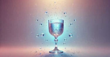 Sognare un calice di cristallo con delle gocce d'acqua